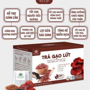 Trà Gạo Lứt Mychi Nấm Linh Chi Đỏ Của Tập Đoàn Vamico Việt Nam, Giảm Cân, Tan Mỡ, Thanh Lọc Cơ Thể